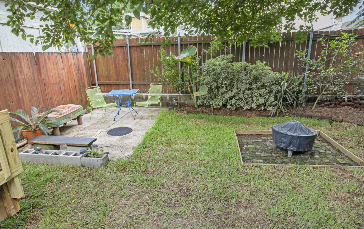Backyard with patio