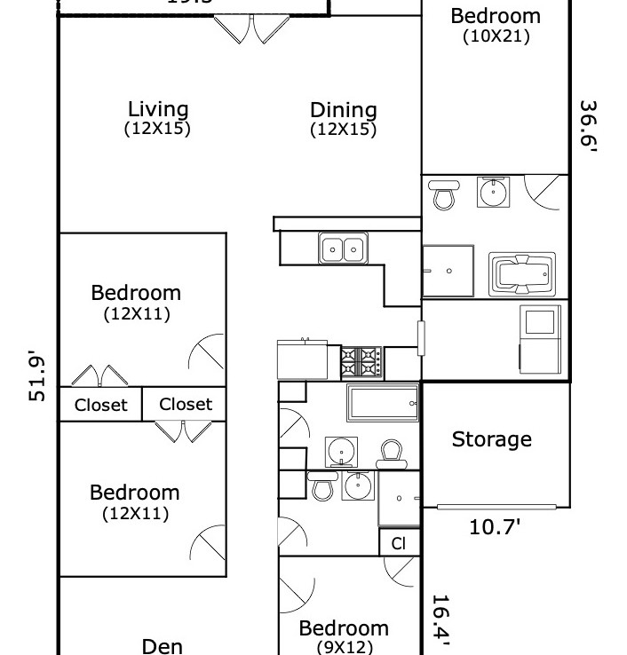 Castiglione floor plan and measurements