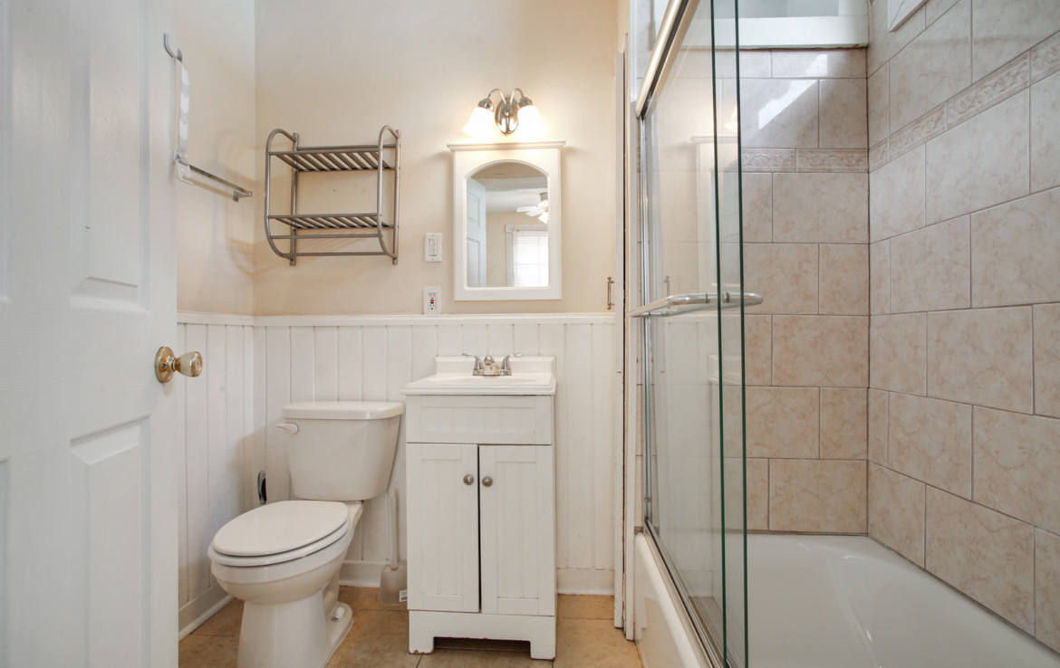 Front view of bathroom