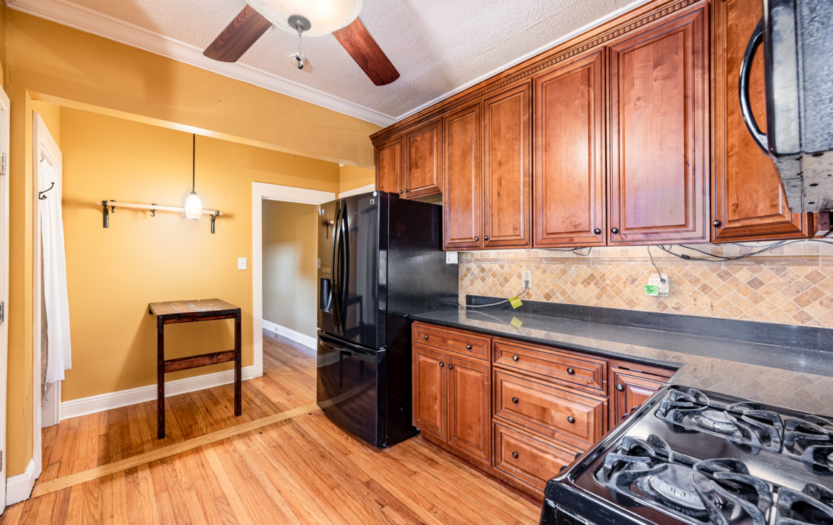 kitchen with yellow walls