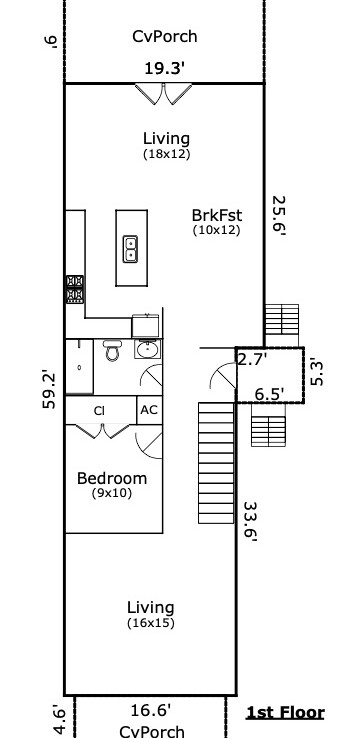 First level floor plan