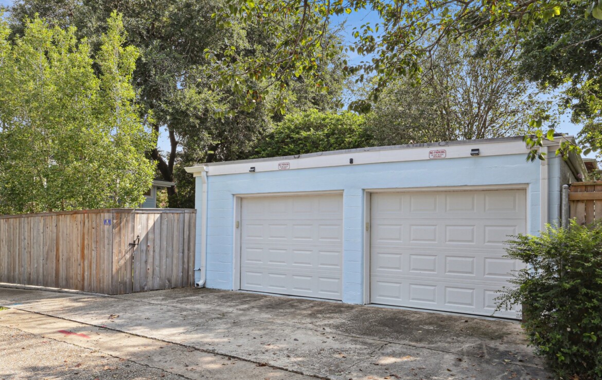 driveway and two car garage