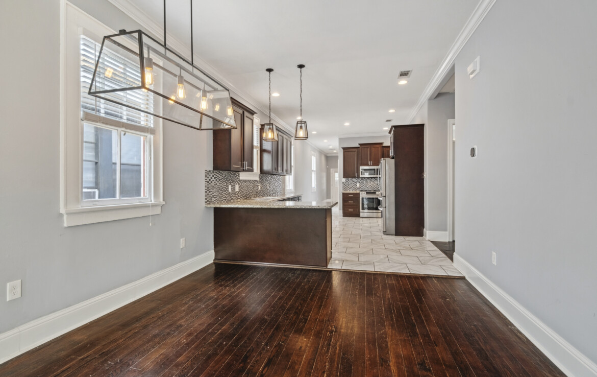 dining room facing kitchen