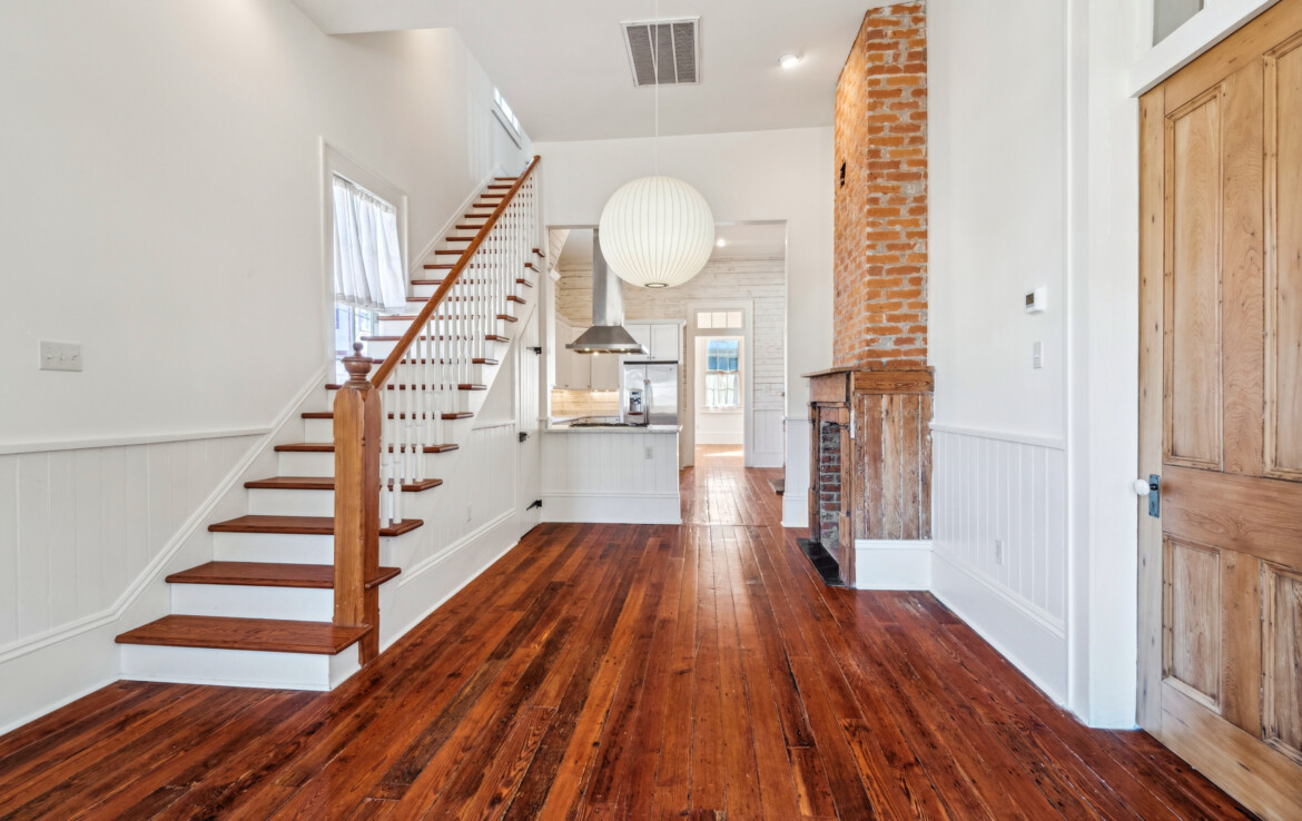 entryway staircase view from front door