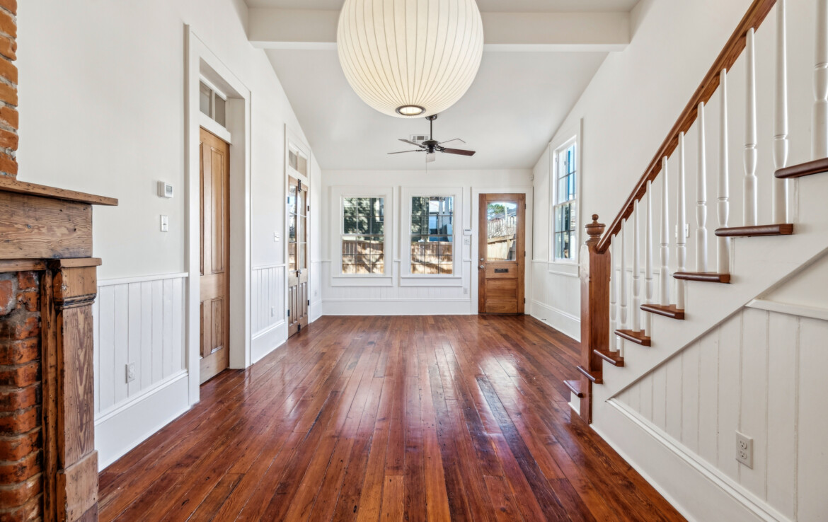 entryway, staircase, front door