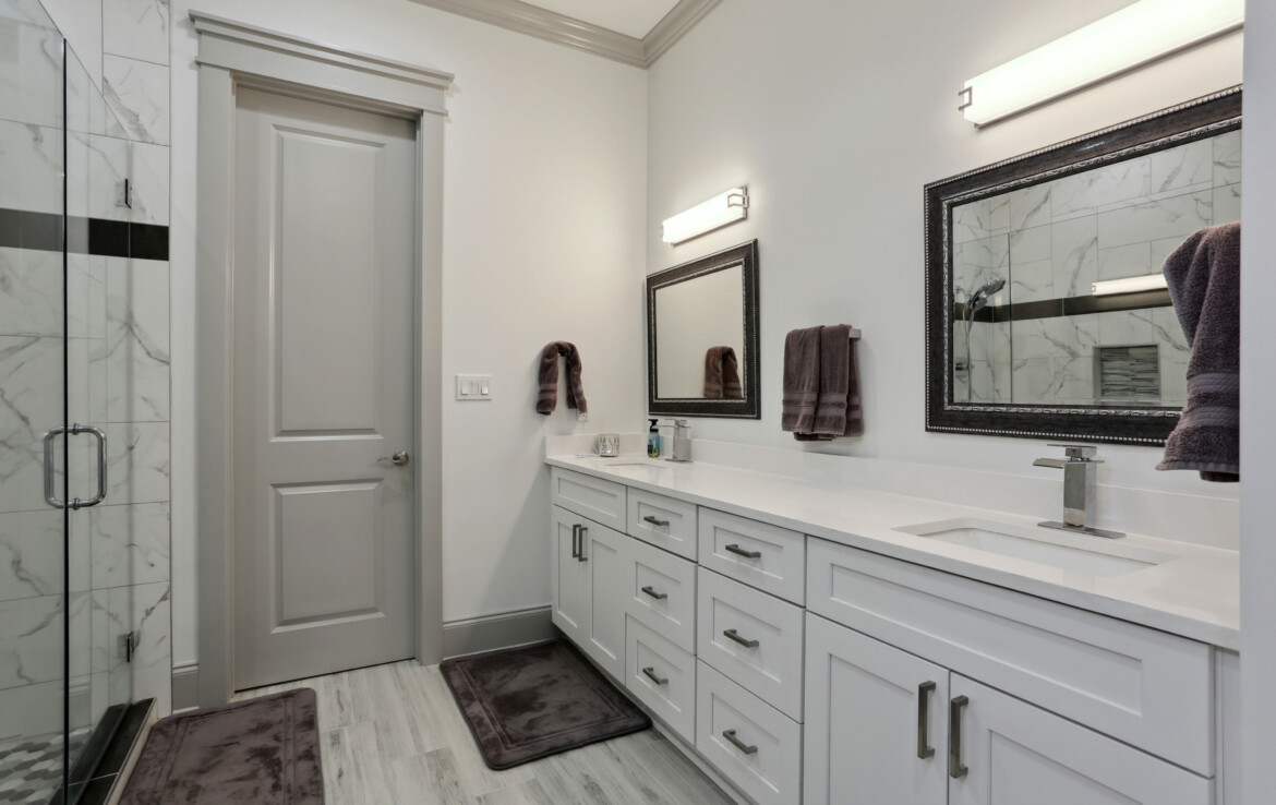 master bathroom, and double vanity