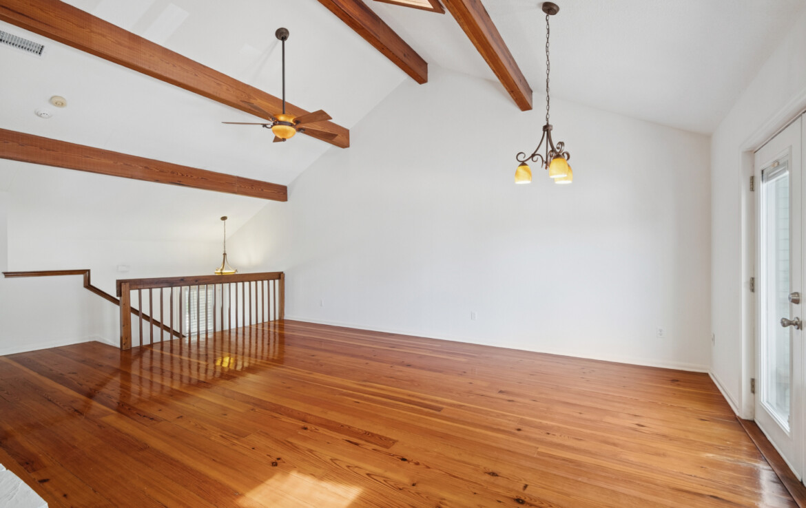 view of living room from kitchen